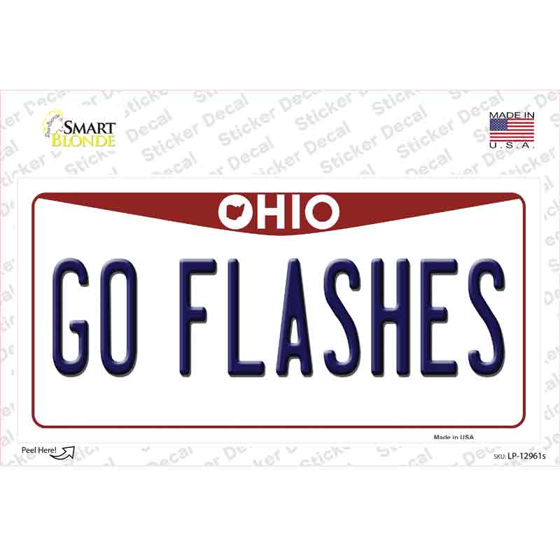 Go Flashes OH Novelty Sticker Decal Small