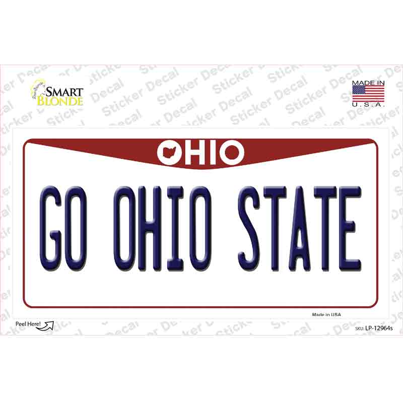 Go Ohio State OH Novelty Sticker Decal Small