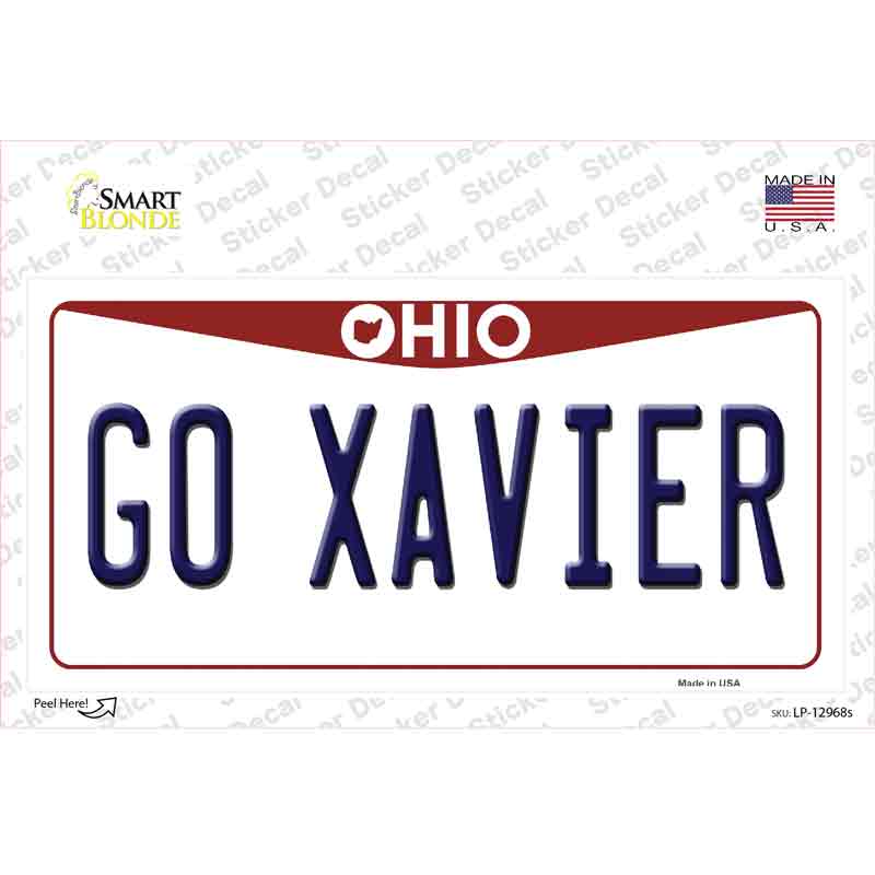 Go Xavier OH Novelty Sticker Decal Small