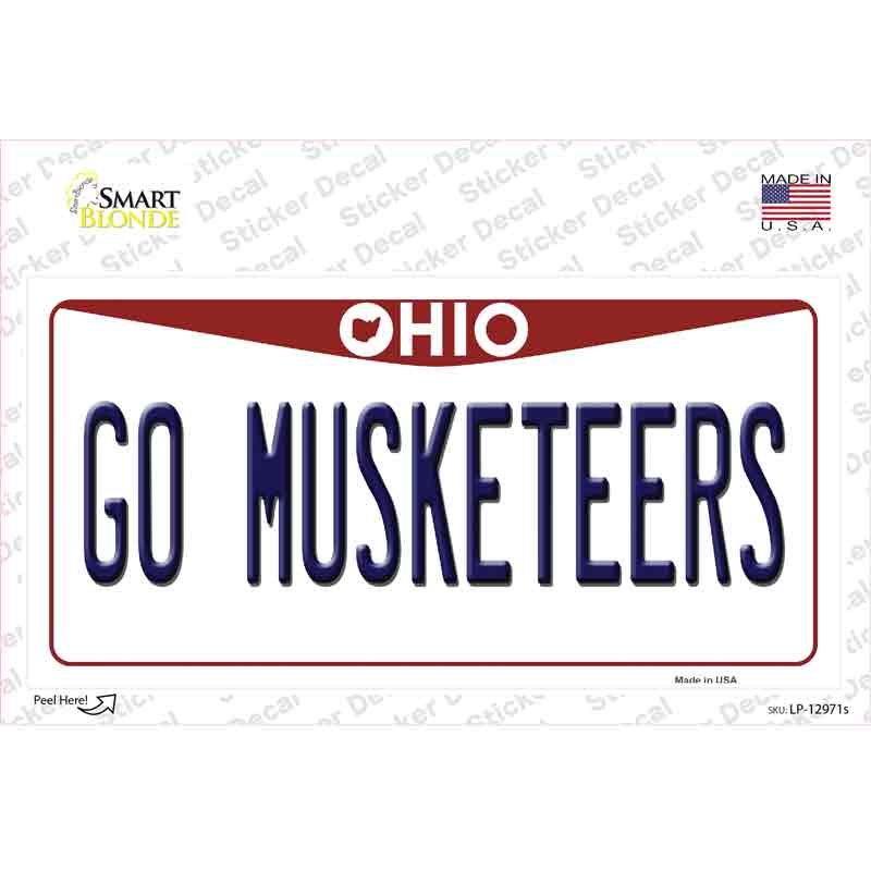 Go Musketeers OH Novelty Sticker Decal Small