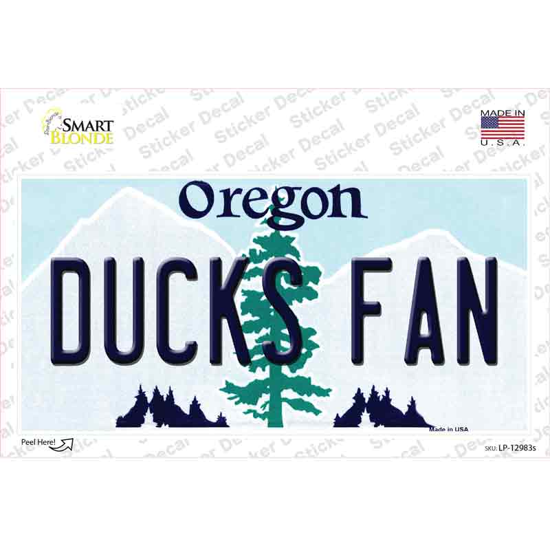 Ducks Fan OR Novelty Sticker Decal Small