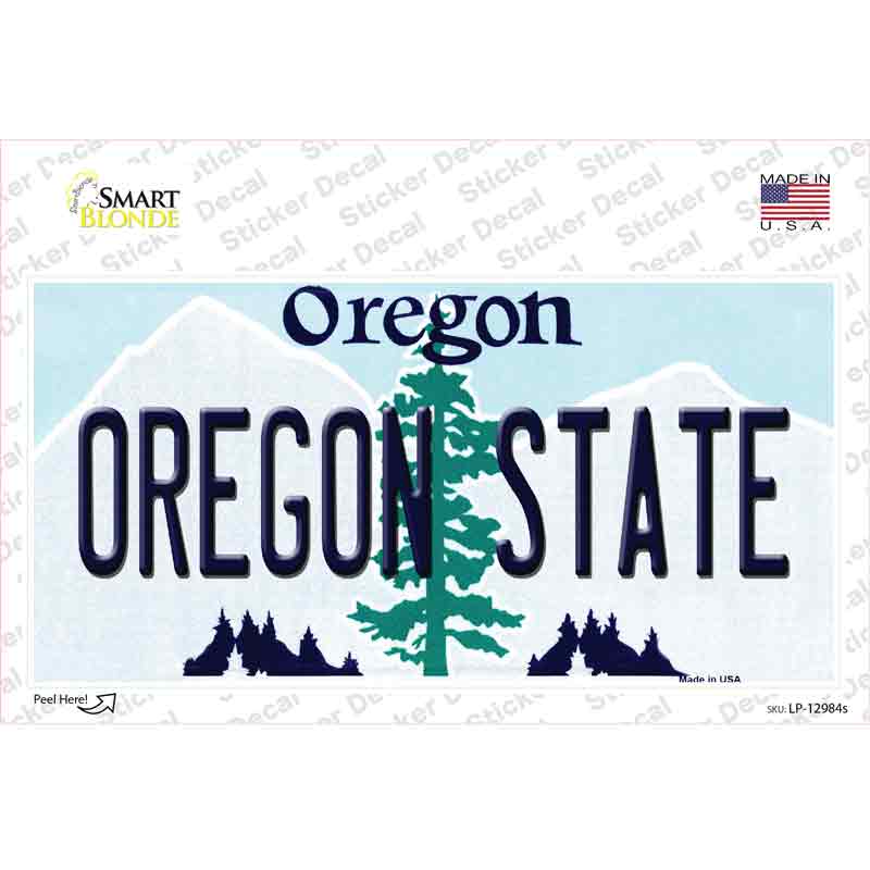 Oregon State OR Novelty Sticker Decal Small