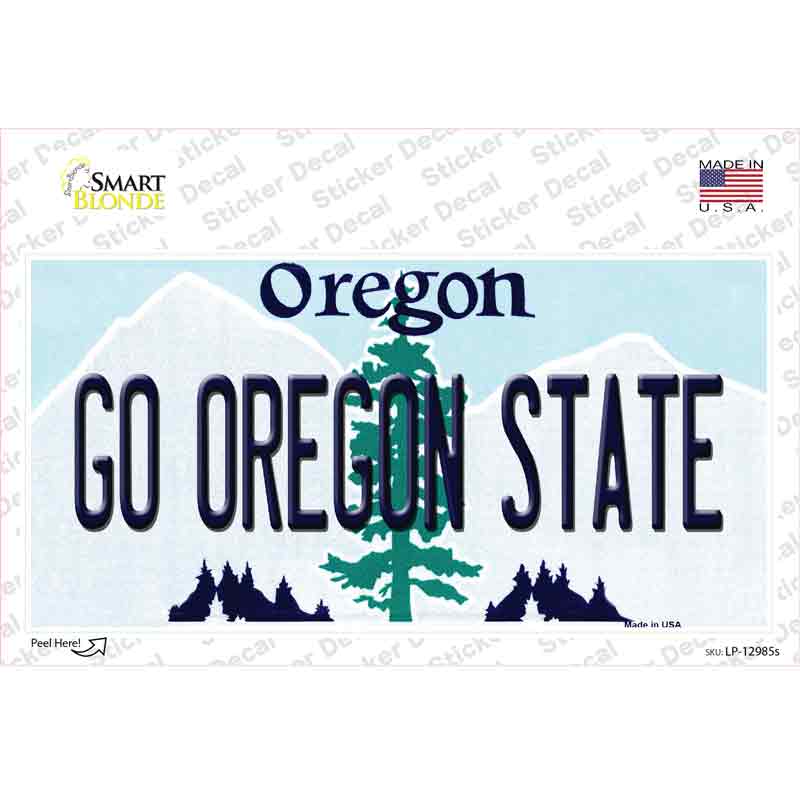 Go Oregon State OR Novelty Sticker Decal Small