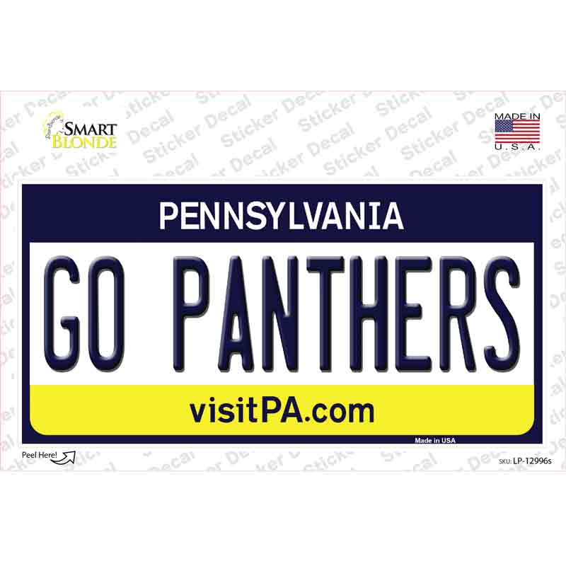 Go Panthers PA Novelty Sticker Decal Small