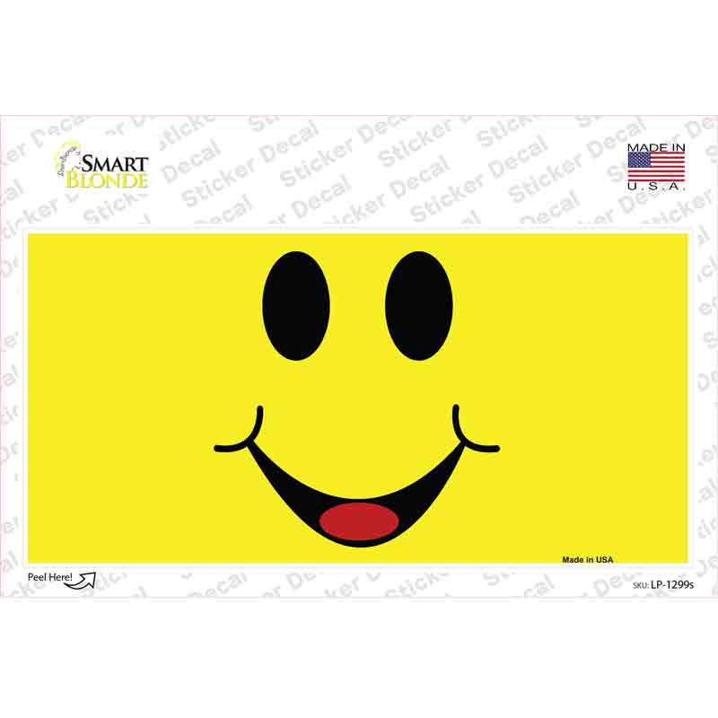 Happy Smiley Novelty Sticker Decal