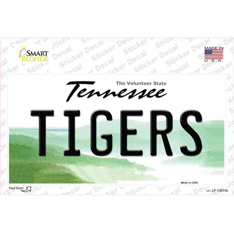 Tiger Tennessee TN Novelty Sticker Decal