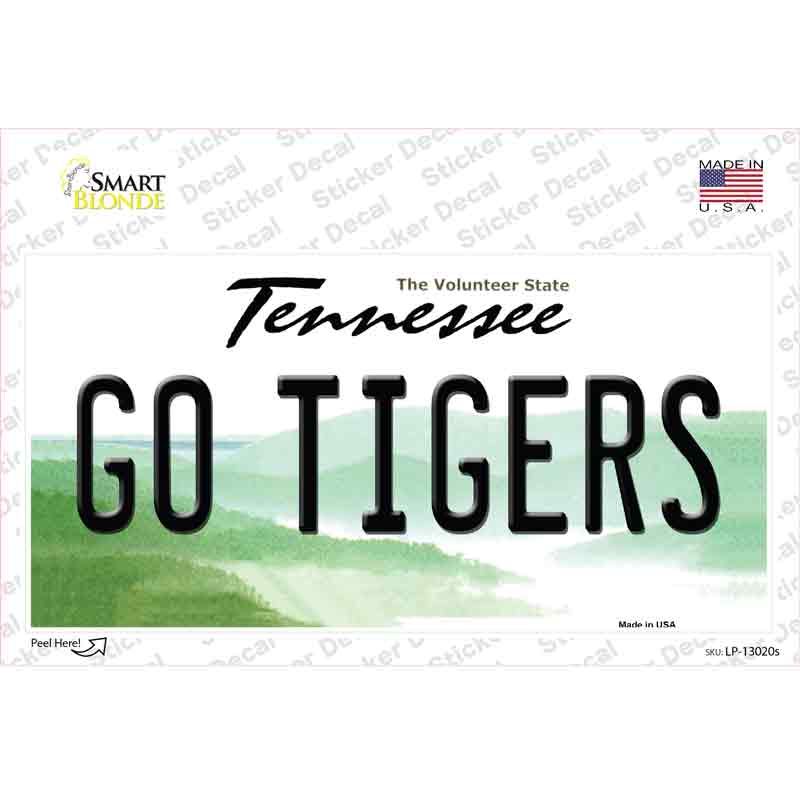 Tennessee Go Tigers TN Novelty Sticker Decal Small