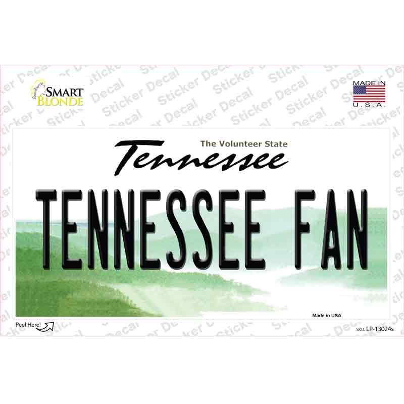 Tennessee Fan TN Novelty Sticker Decal Small