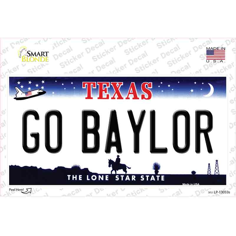 Go Baylor TX Novelty Sticker Decal Small