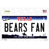 Bears Fan TX Novelty Sticker Decal Small