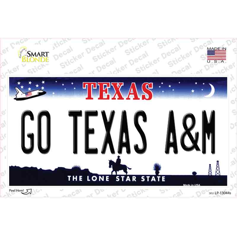 Go Texas A&M TX Novelty Sticker Decal Small