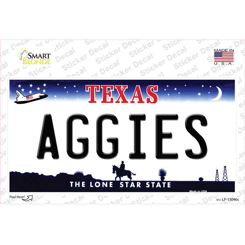 Aggies TX Novelty Sticker Decal Small