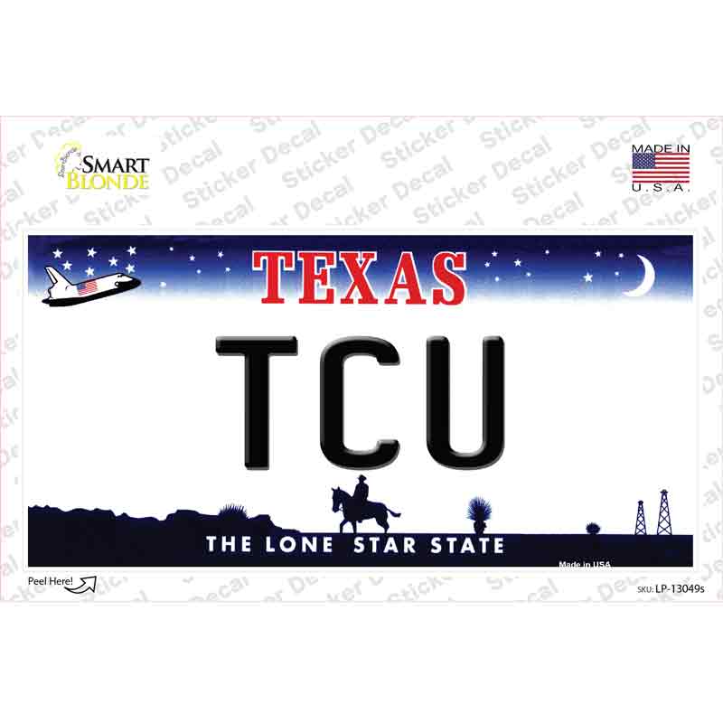 TCU TX Novelty Sticker Decal Small