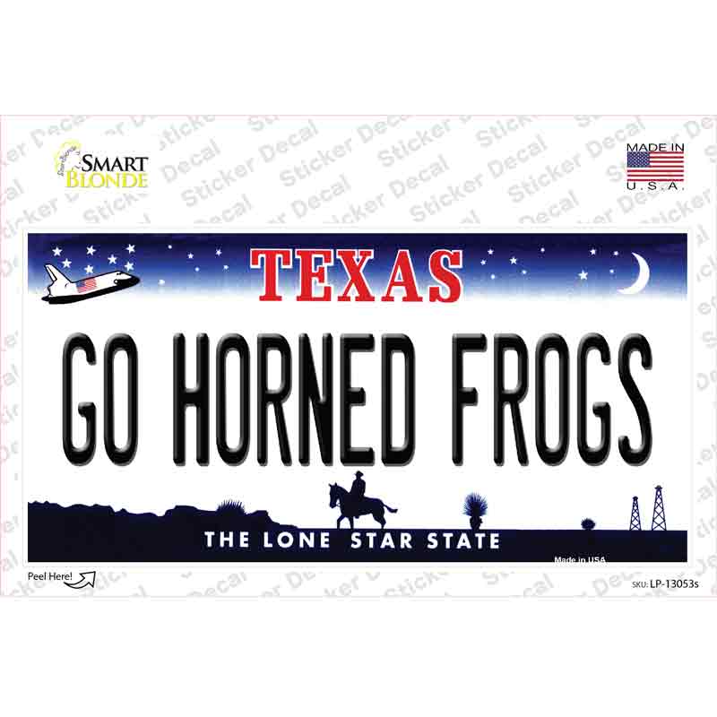 Go Horned Frogs TX Novelty Sticker Decal Small