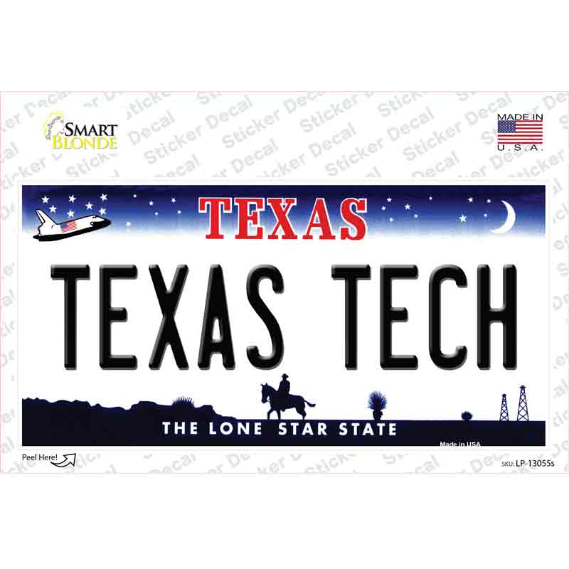 Texas Tech TX Novelty Sticker Decal Small