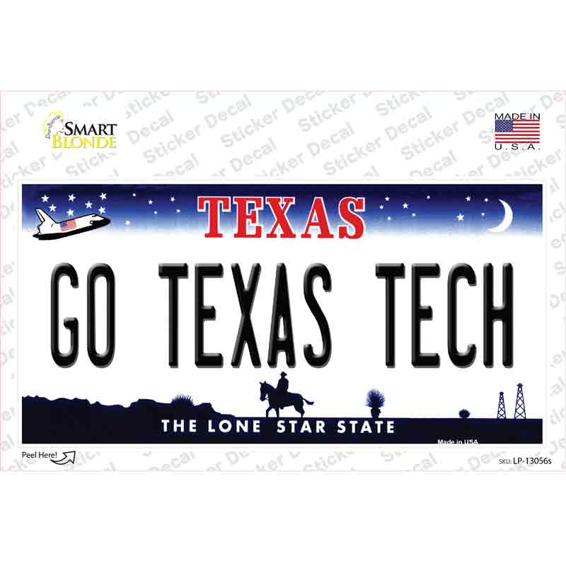 Go Texas Tech TX Novelty Sticker Decal Small