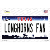 Longhorns Fan TX Novelty Sticker Decal Small