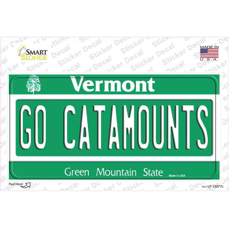 Go Catamounts VT Novelty Sticker Decal Small