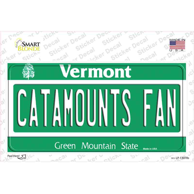 Catamounts Fan VT Novelty Sticker Decal Small