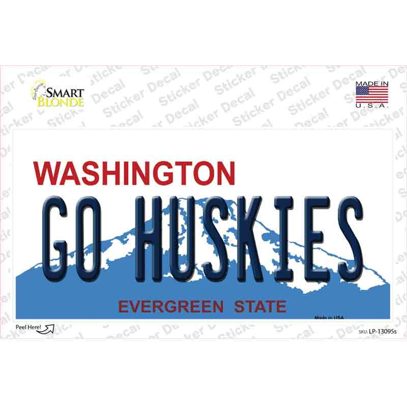 Go Huskies WA Novelty Sticker Decal