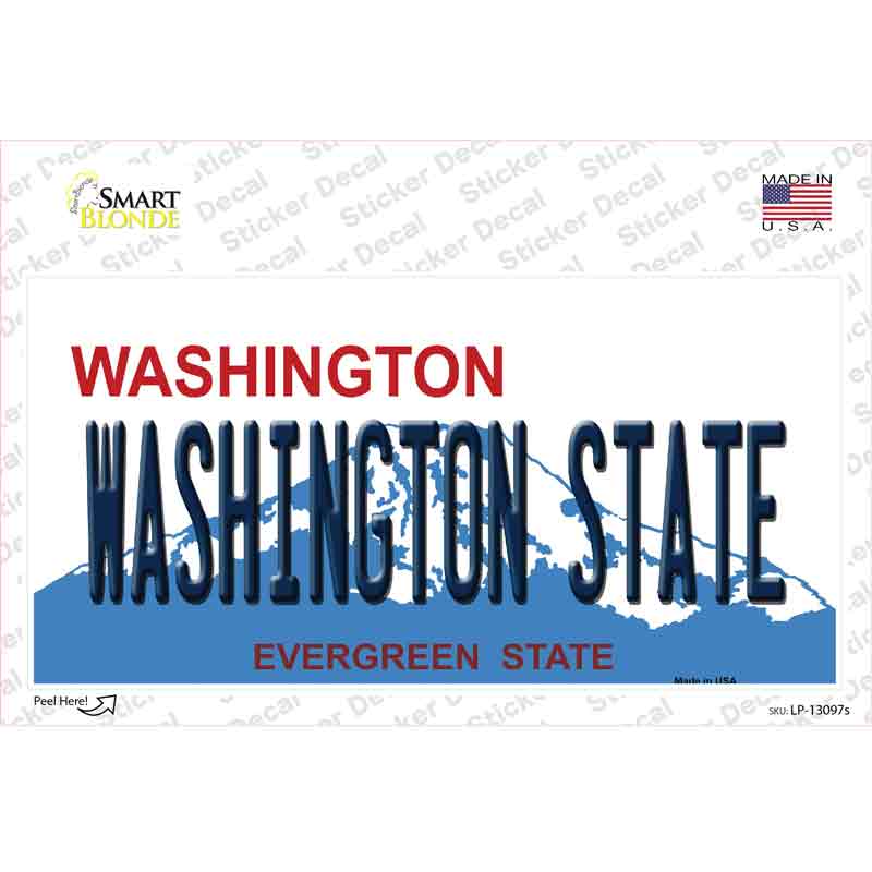 Washington State WA Novelty Sticker Decal Small