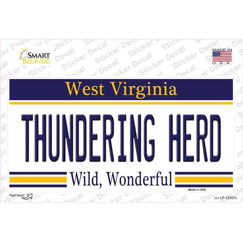 Thundering Herd Novelty Sticker Decal Small