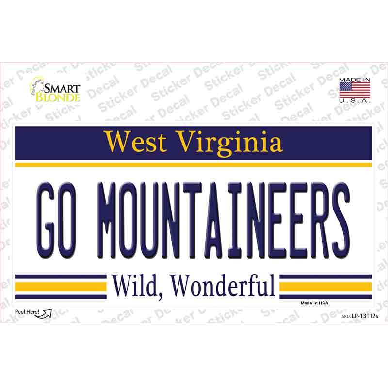 Go Mountaineers Novelty Sticker Decal Small