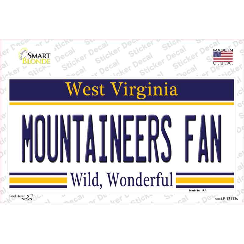 Mountaineers Fan Novelty Sticker Decal Small