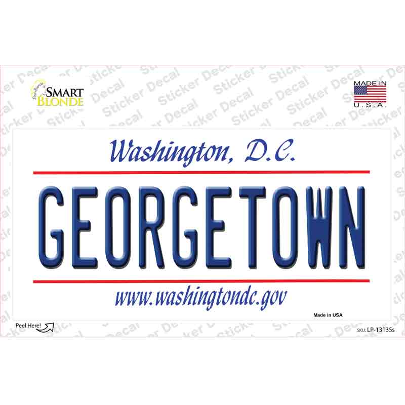 Georgetown Novelty Sticker Decal Small