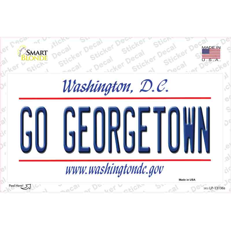 Go Georgetown Novelty Sticker Decal Small