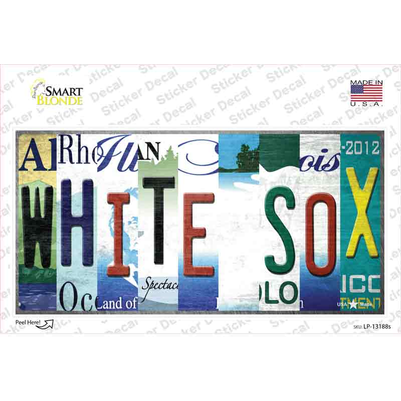 White Sox Strip Art Novelty Sticker Decal Small