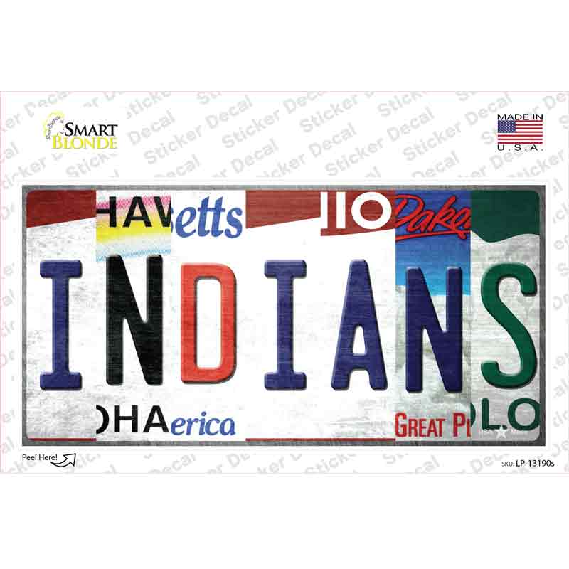 Indians Strip Art Novelty Sticker Decal Small