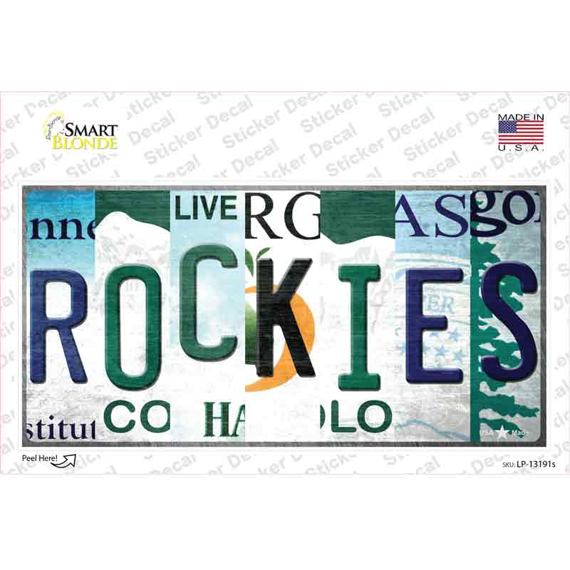 Rockies Strip Art Novelty Sticker Decal Small