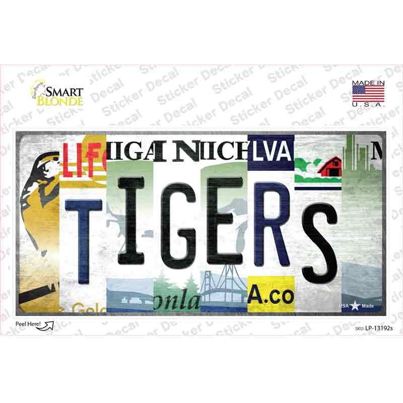 Tigers Strip Art Novelty Sticker Decal Small