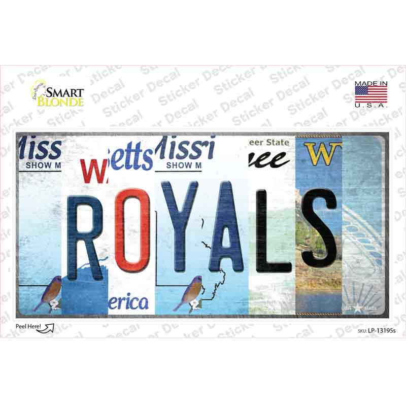 Royals Strip Art Novelty Sticker Decal Small