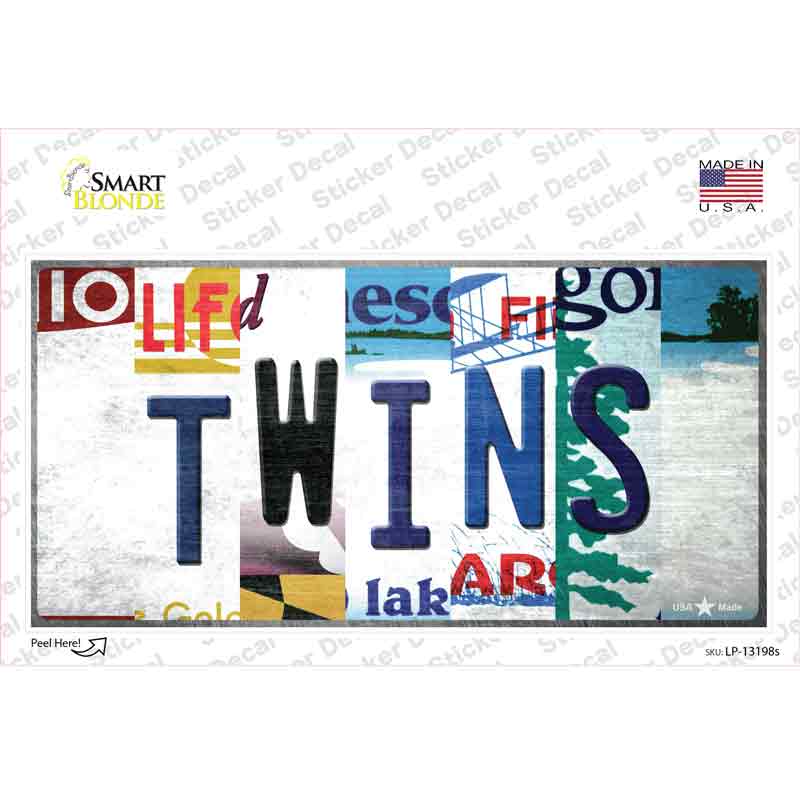 Twins Strip Art Novelty Sticker Decal Small