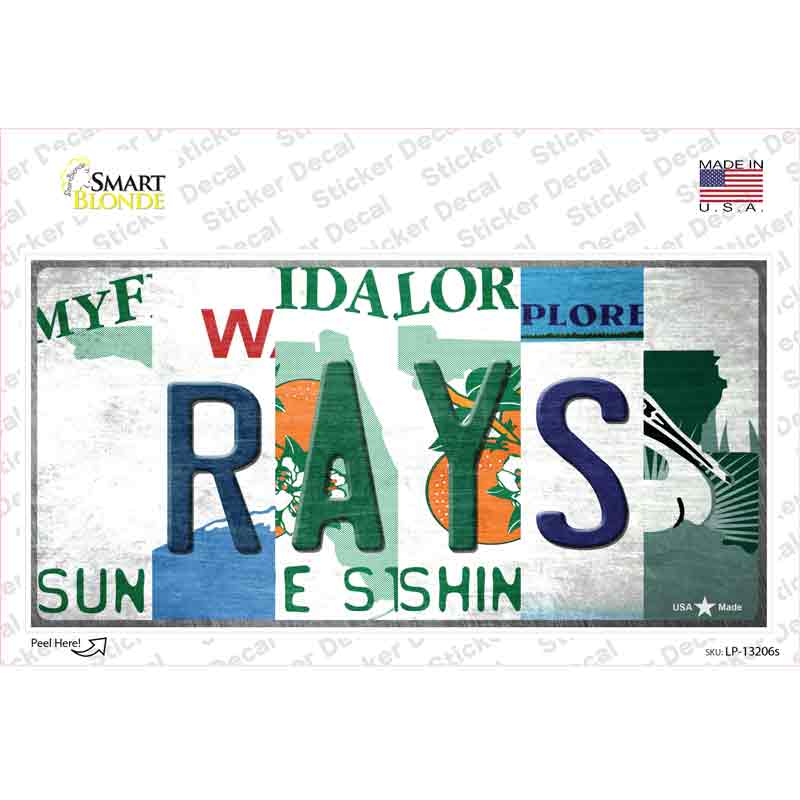 Rays Strip Art Novelty Sticker Decal Small