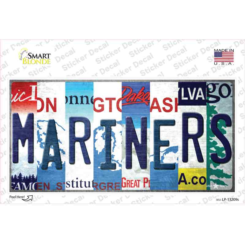 Mariners Strip Art Novelty Sticker Decal Small