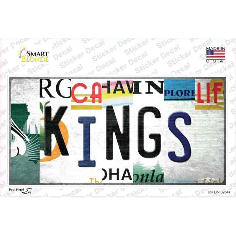 Kings California Strip Art Novelty Sticker Decal