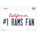 Number 1 Rams Fan Novelty Sticker Decal Small