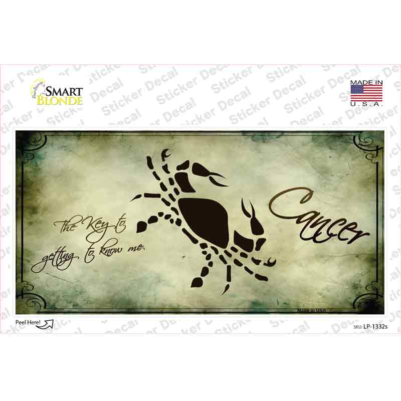 Cancer Zodiac Novelty Sticker Decal Small