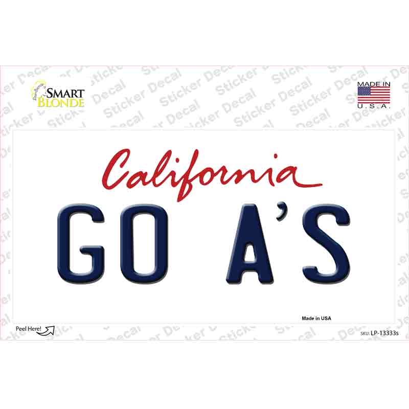 Go Athletics Novelty Sticker Decal Small