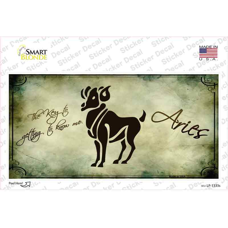 Aries Zodiac Novelty Sticker Decal Small