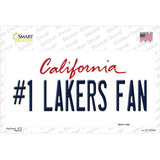 Number 1 Lakers Fan Novelty Sticker Decal Small