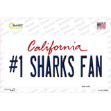 Number 1 Sharks Fan Novelty Sticker Decal Small