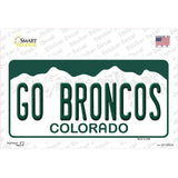 Go Broncos Novelty Sticker Decal Small