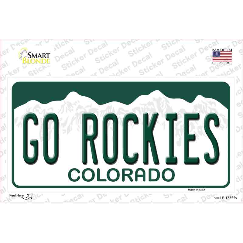 Go Rockies Novelty Sticker Decal Small