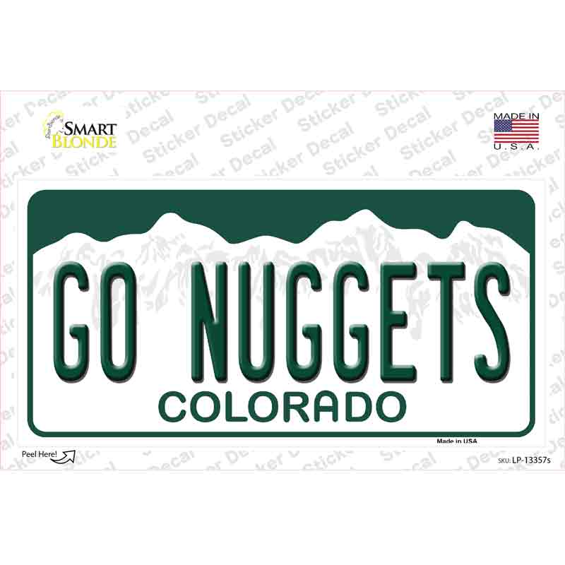 Go Nuggets Novelty Sticker Decal Small