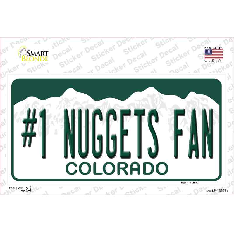 Number 1 Nuggets Fan Novelty Sticker Decal Small