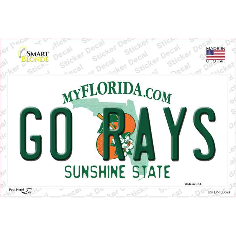 Go Rays Novelty Sticker Decal